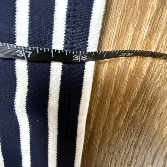 Talbots Women's Embroidered Yoke Shift Dress, Navy/White Stripe, NWT Size S - Picture 7 of 9